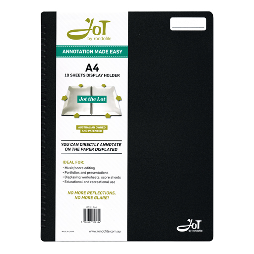 Rondofile 10 Page Music Jot Black