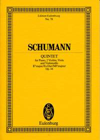 Schumann Piano Quintet Eb Major Op 44 Study Score