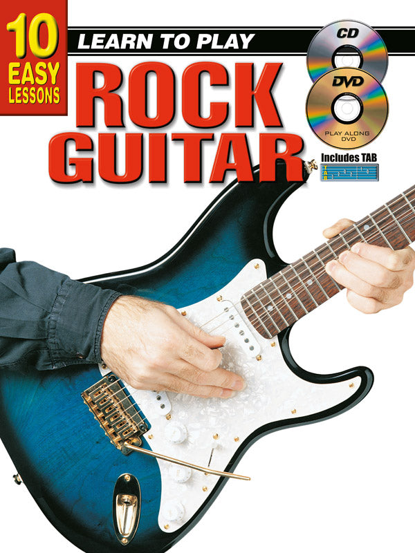 10 Easy Lessons LTP Rock Guitar Bk/CD/DVD