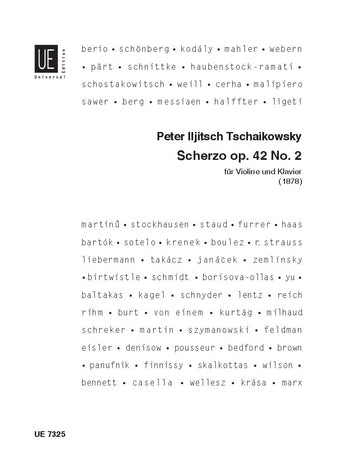 Scherzo Op 42 No 2 for Violin and Piano