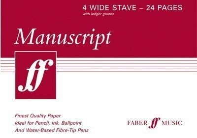 MANUSCRIPT A5 4 STAVE 24PP WHITE