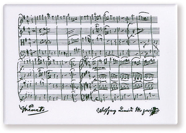 Mozarts Manuscript Fridge Magnet