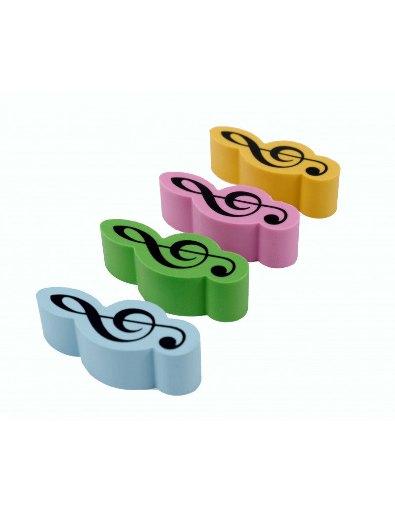 Music Erasers Treble Clef Pack of 4