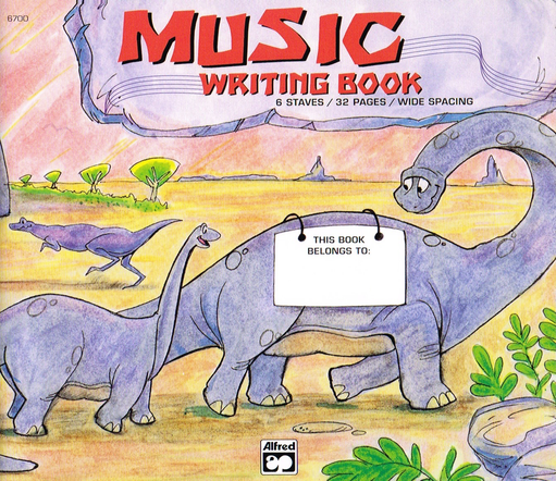 Dinosaur Manuscript Book Giant Stave