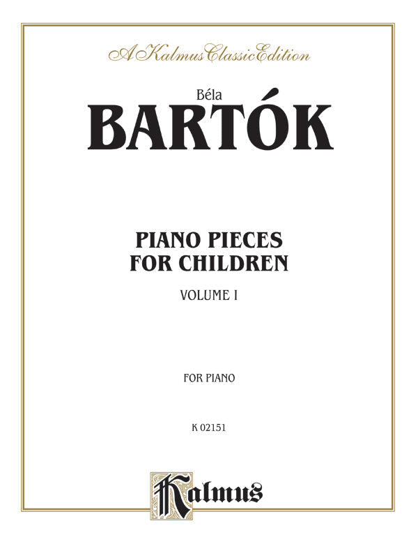 BARTOK FOR CHILDREN BK 1 NEW ENG