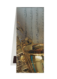 Saxophone on Sheet Music Magnetic Bookmark