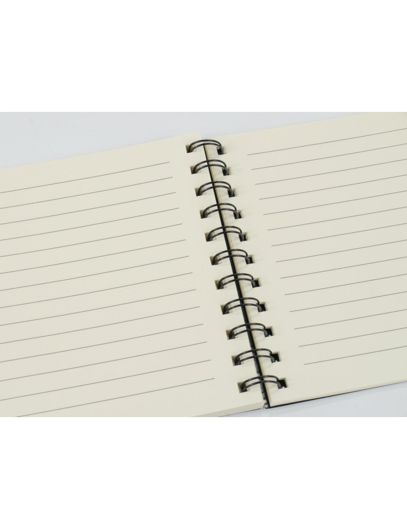 A5 Spiral Notebook Black with White Keyboard