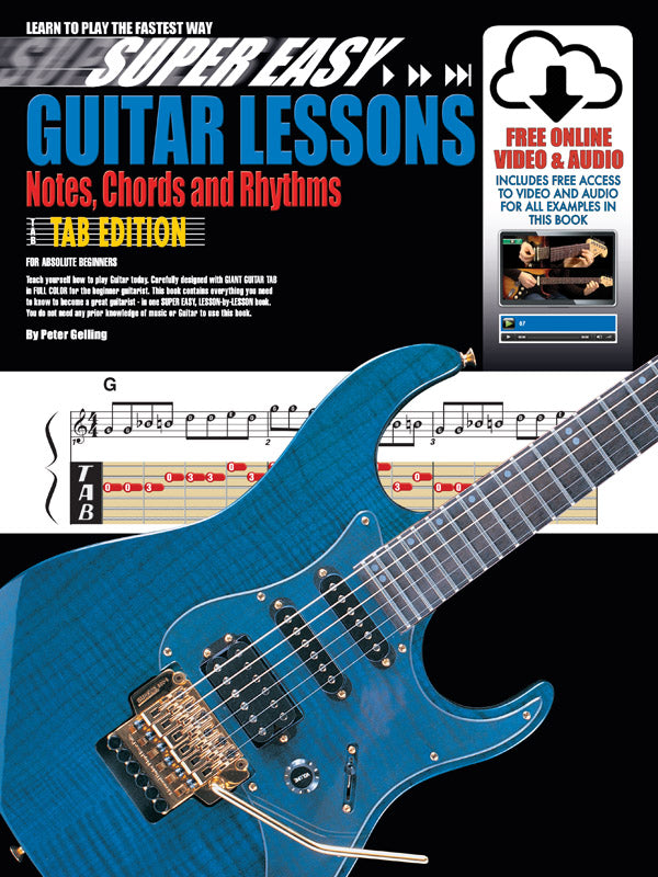 Super Easy Guitar Lessons Notes Chords & Rhythms