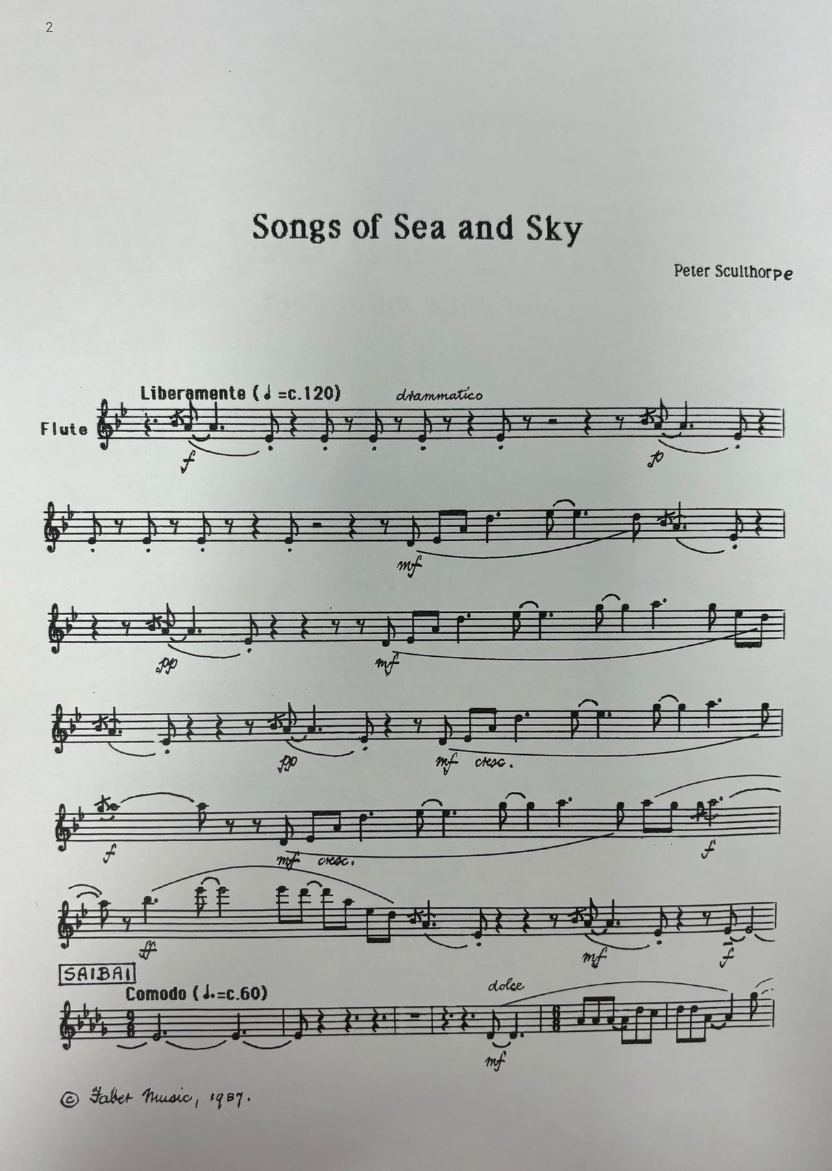 Songs of Sea and Sky Flute/Piano