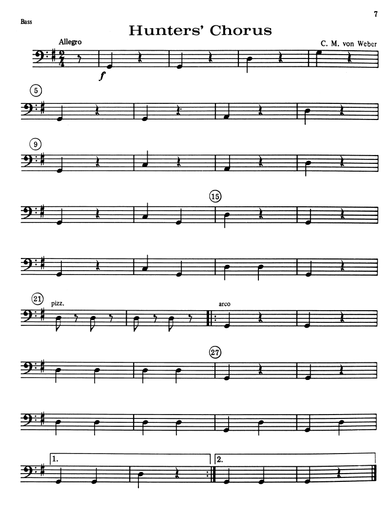 String Orchestra Accompaniments to Solos from Volumes 1 & 2 - Bass Book 0323