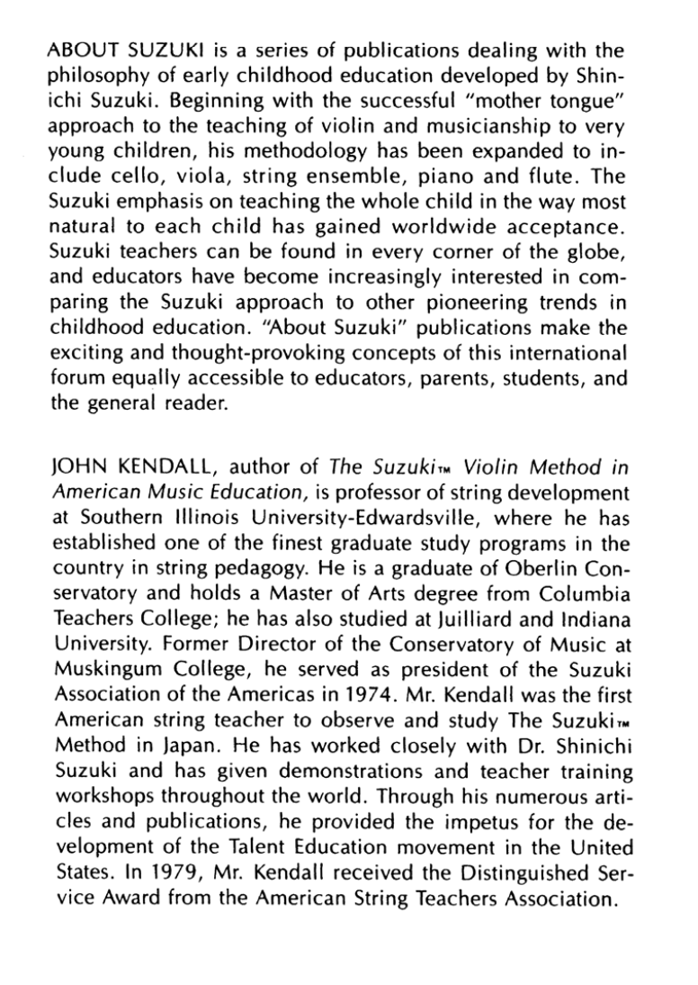 Suzuki Violin Method in American Music Education