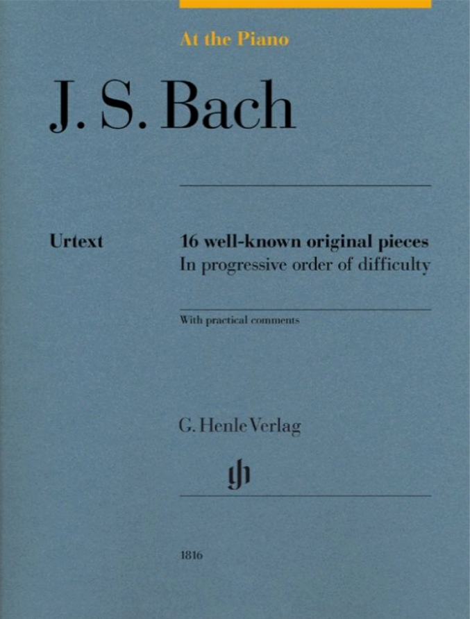 Bach - At the Piano, 16 Well-Known Original Pieces - Piano Henle HN1816