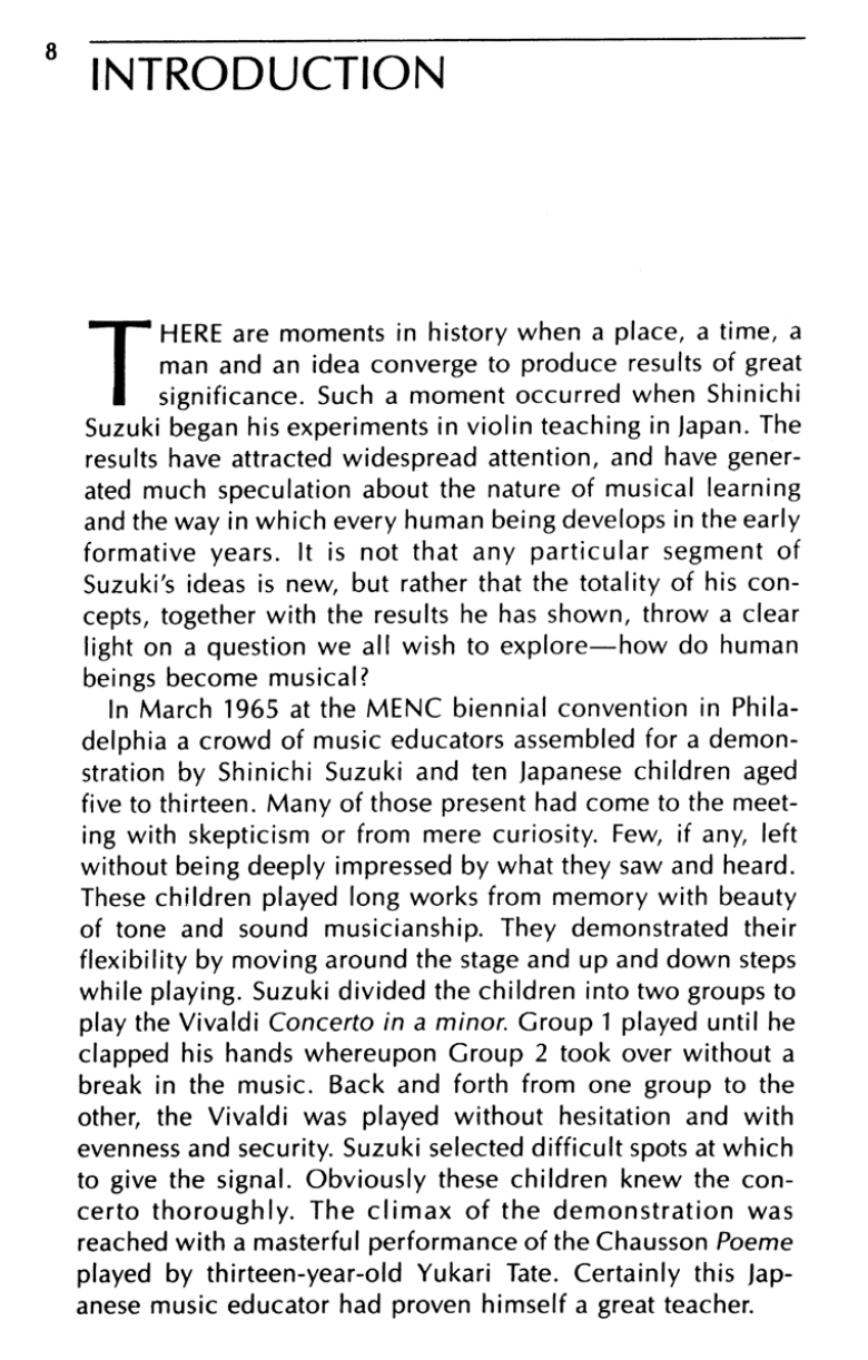 Suzuki Violin Method in American Music Education