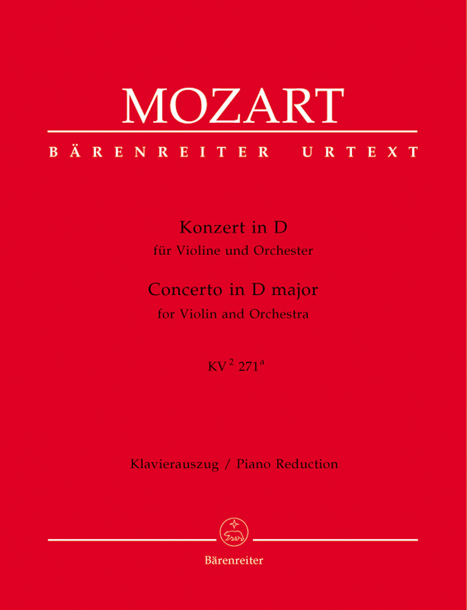 Violin Concerto in D Major K 271a Violin/Piano