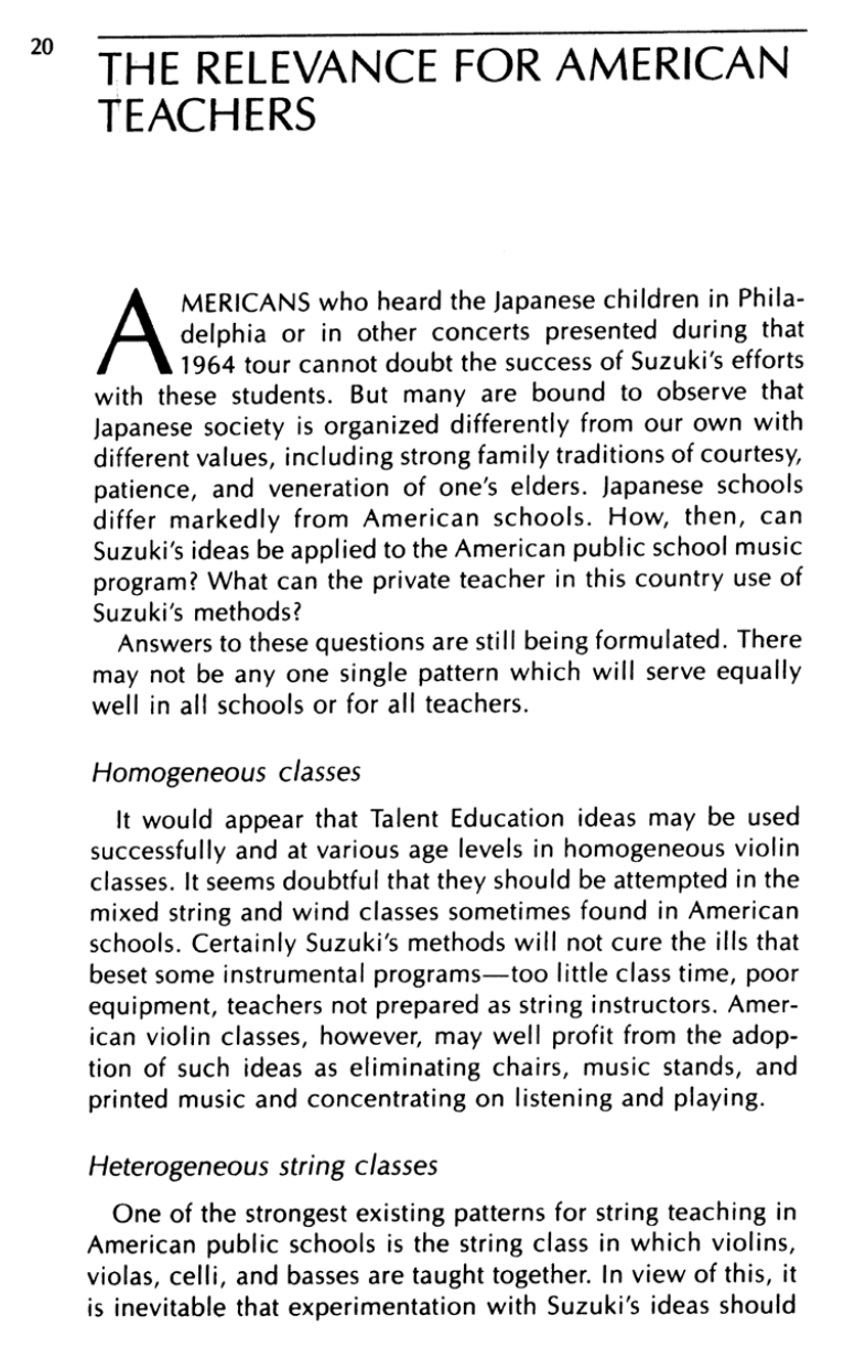 Suzuki Violin Method in American Music Education