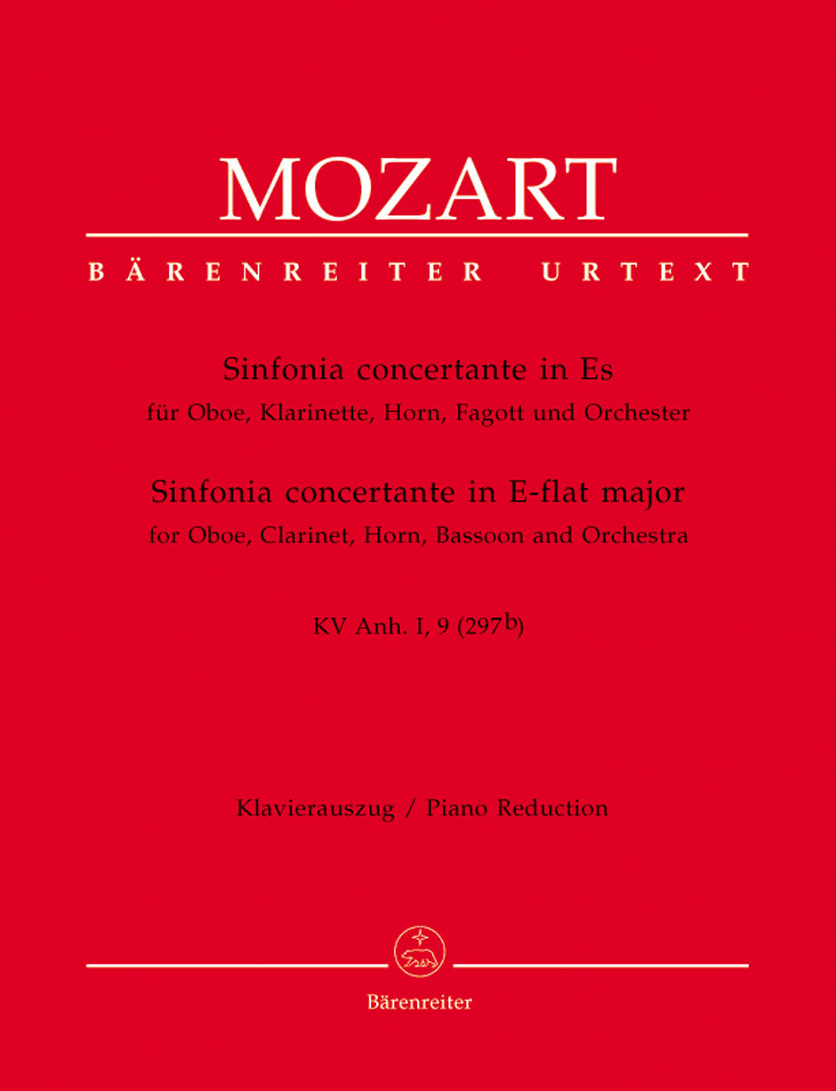 Mozart Sinfonia Concertante K 297b Parts/Piano