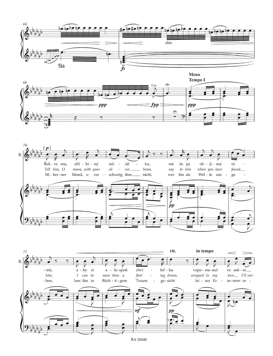 Rusalka's Song to the Moon Soprano/Piano