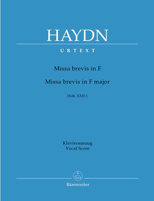 Missa Brevis in F Major Hob XXII:1 Vocal Score