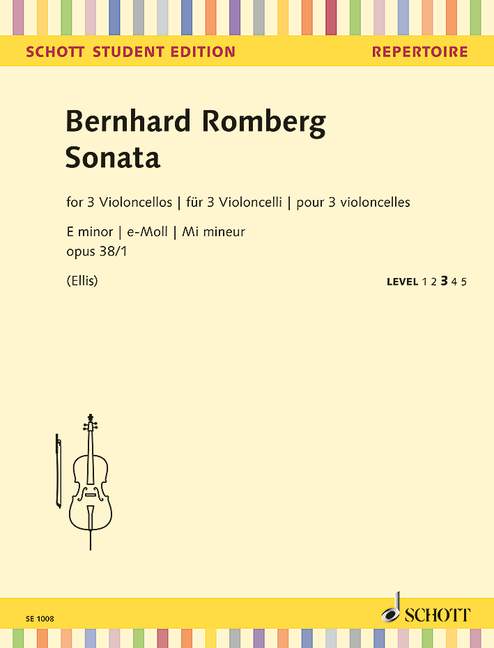 Romberg Sonata in E Minor for 3 Cello Op 38 No 1 - Romberg Bernhard Schott SE1008