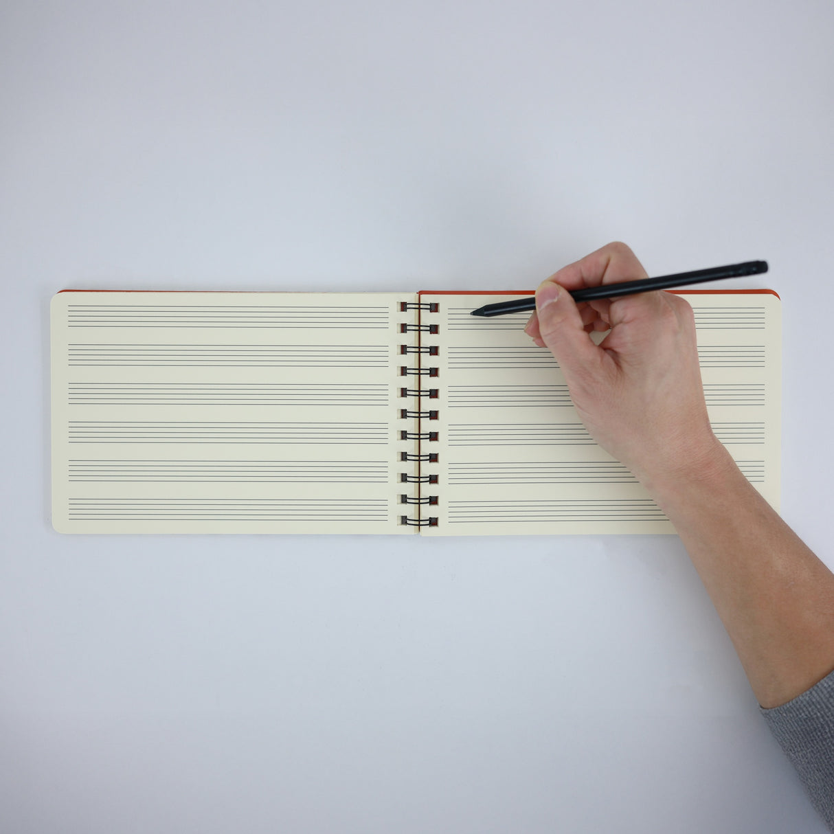 A5 Spiral Notebook White with Violins/Violas and Bows