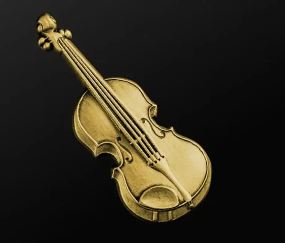 Musician Designer Violin Pin Gold