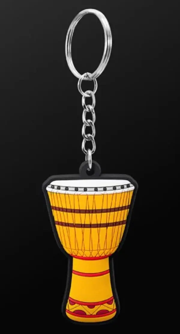 Musician Designer African Drum Yellow Keyring