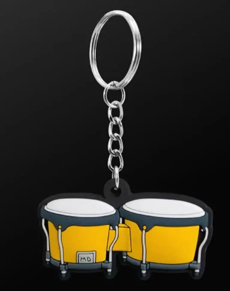 Musician Designer Bongo Yellow Keyring