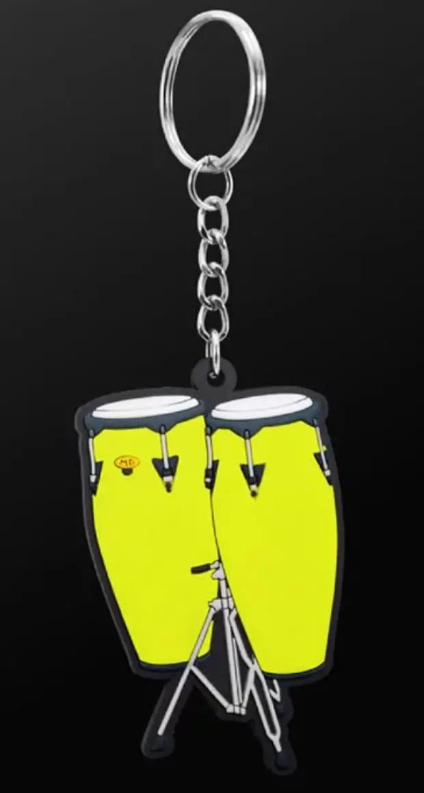 Musician Designer Conga Green Keyring