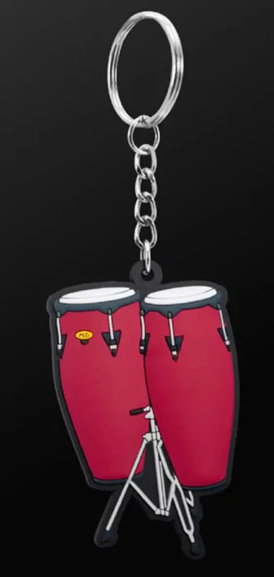 Musician Designer Conga Red Keyring