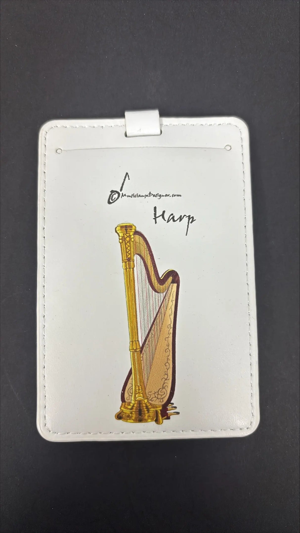 Musician Designer Harp Luggage Tag