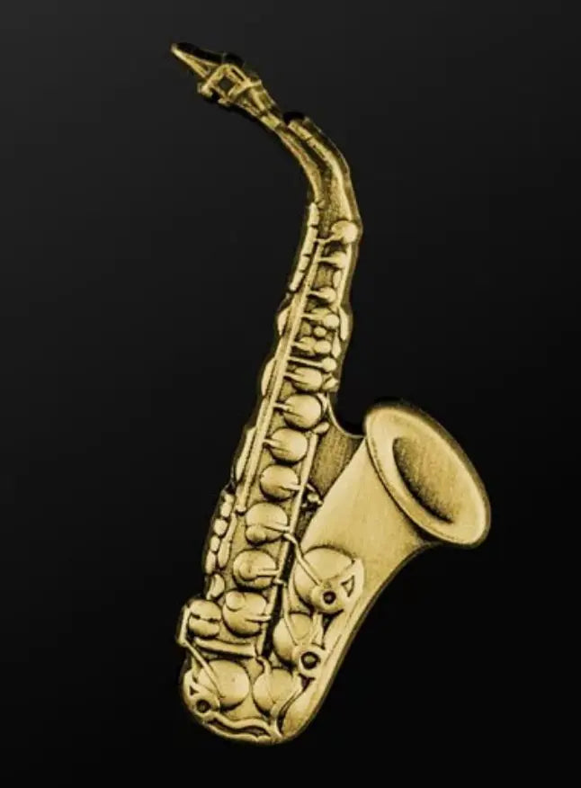 Musician Designer Saxophone Pin Gold