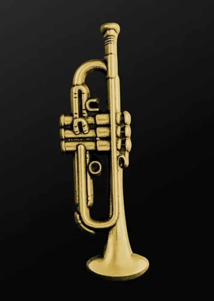 Musician Designer Trumpet Pin Gold