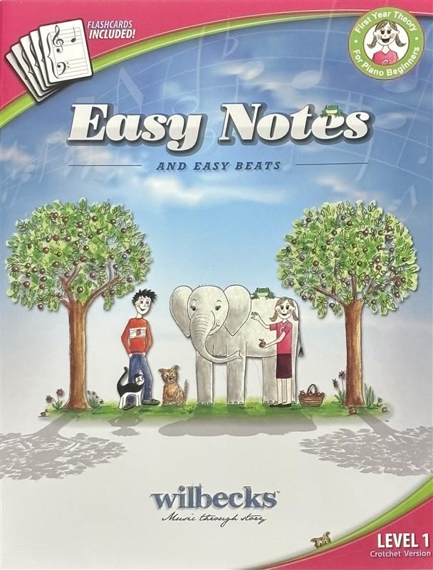Easy Notes: First Year Theory for Piano Beginners Level 1