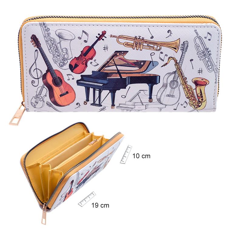 Wallet Various Musical Instruments
