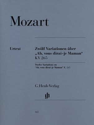 Mozart - 12 Variations on 'Ah, vous dirai-je Maman' K.265 (300e) - Piano Solo Henle HN165