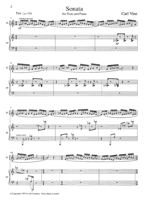 Sonata for Flute and Piano - Score/Parts
