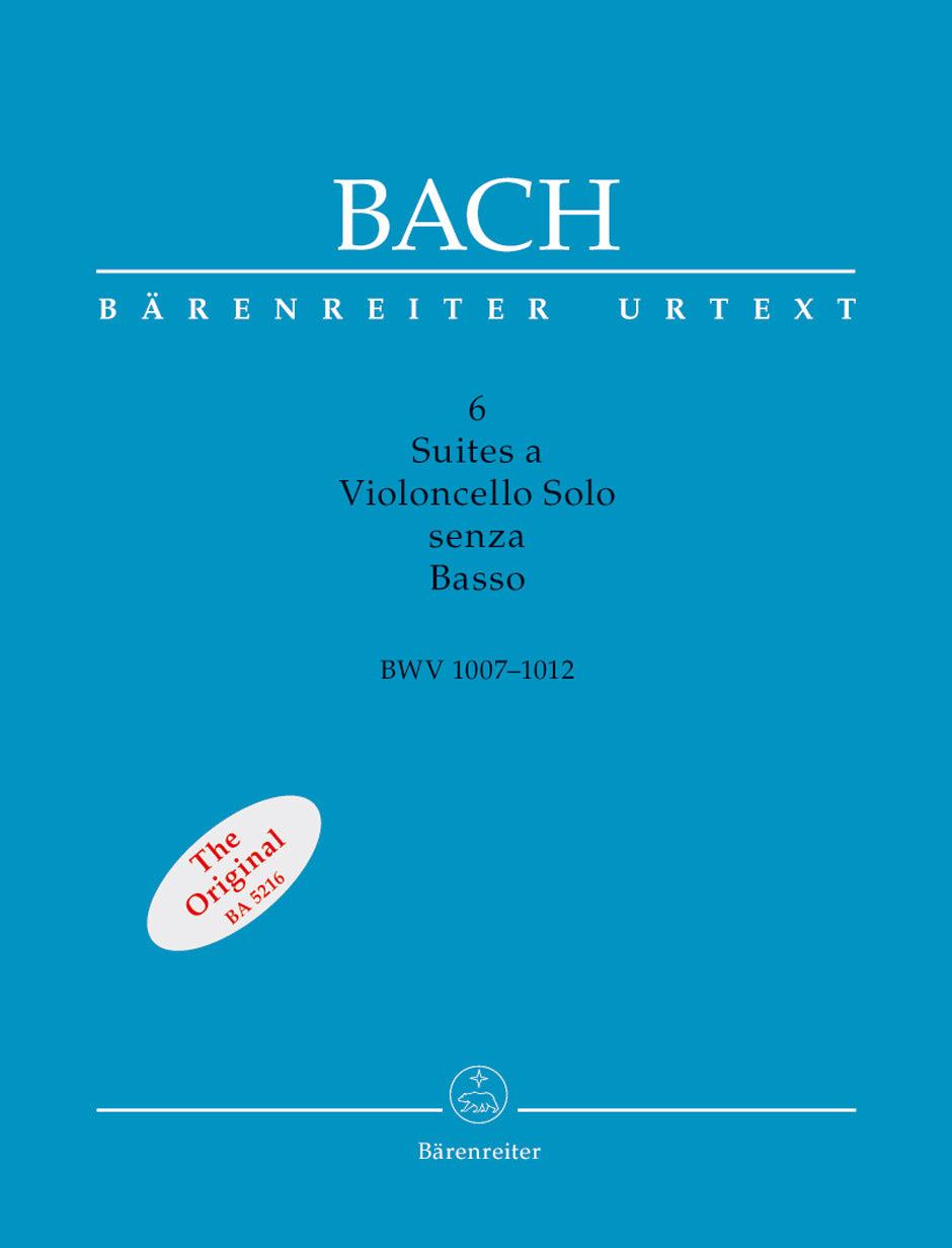 Six Suites for Cello BWV 1007-1012 Scholarly Ed