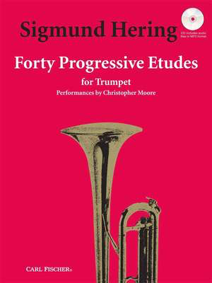 Forty Progressive Etudes - for Trumpet - Sigmund Hering - Trumpet Carl Fischer - Book/OLA - O3309X