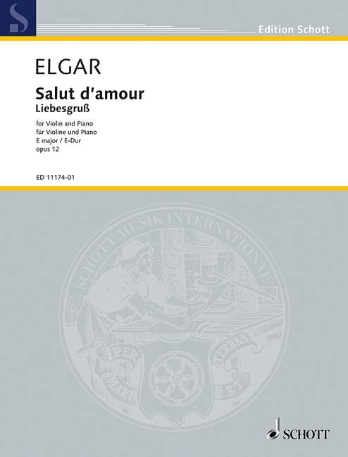Elgar Salut D'Amour in E Major Violin & Piano