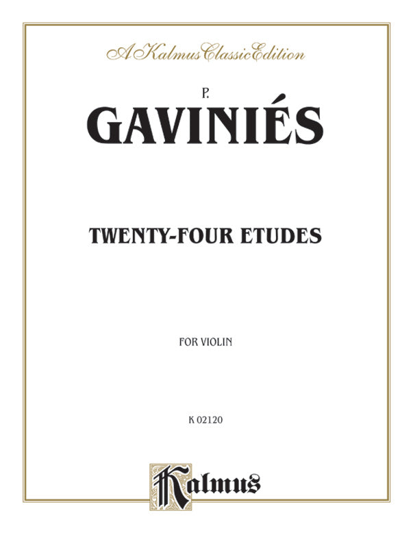Gavinies 24 Etudes for Violin