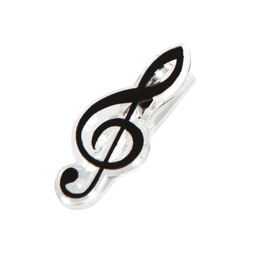 MUSIC PAPER CLIP G CLEF OR TREBLE CLEF SHAPE BLACK.