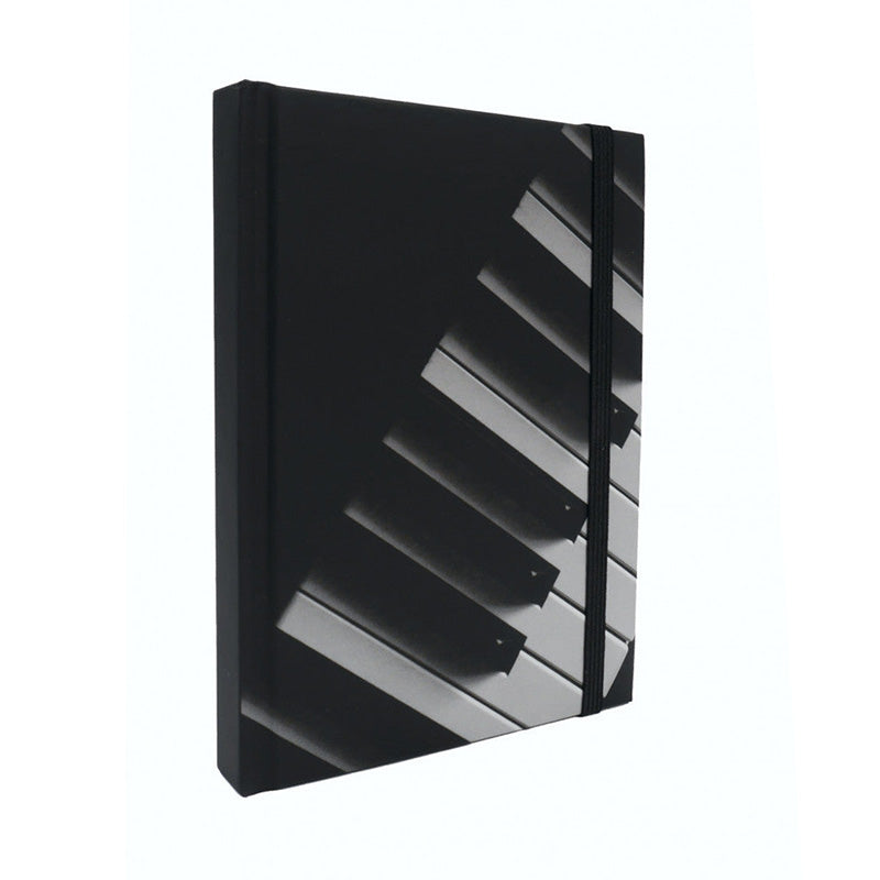 A5 Notebook Black with Piano Keyboard
