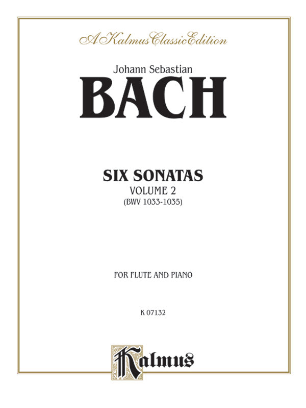 SONATAS 6 BK 2 BWV1033-1035 FL/PNO