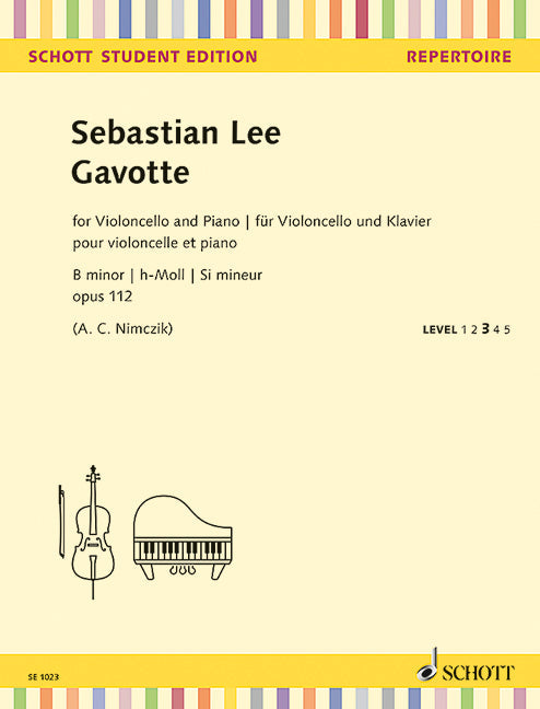 Gavotte in B Minor Op 112 Cello and Piano - Lee Sebastian Schott SE1023