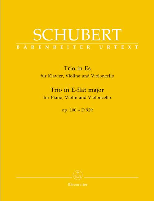 Schubert Piano Trio in Eb Op 100 D 929 Score/Parts