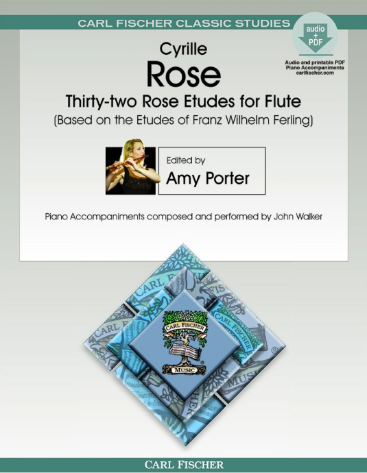 32 Rose Etudes for Flute Bk/OLA