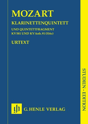 Clarinet Quintet K 581 and K 91 Study Score