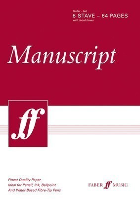 MANUSCRIPT A4 GTR TAB 8 STAVE 64PP WPAD