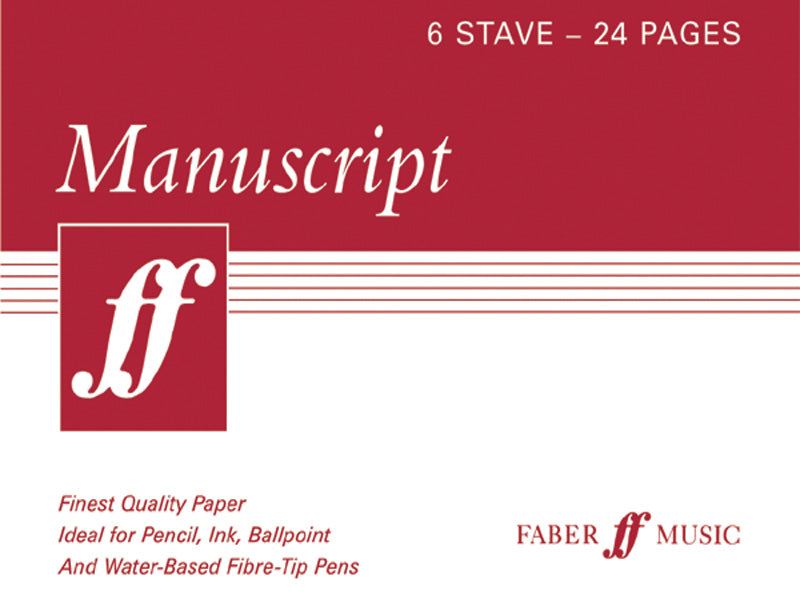 MANUSCRIPT A5 6 STAVE 24 PAGES CREAM - MANUSCRIPT - Faber
