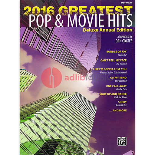 2016 Greatest Pop and Movie Hits Easy Piano